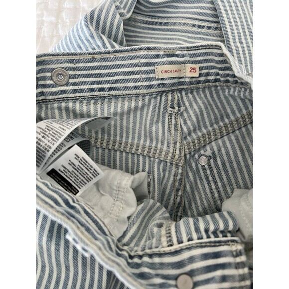 Levi’s Cinch Baggy Carpenter Jeans Striped Denim Size 25 EUC - Picture 5 of 7